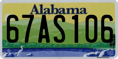 AL license plate 67AS106