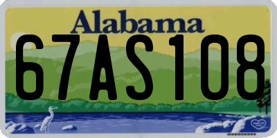 AL license plate 67AS108