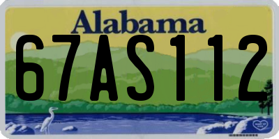 AL license plate 67AS112