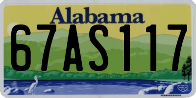 AL license plate 67AS117
