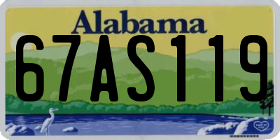 AL license plate 67AS119