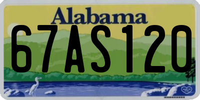 AL license plate 67AS120