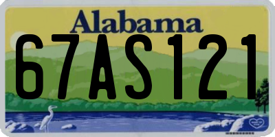 AL license plate 67AS121