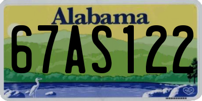 AL license plate 67AS122