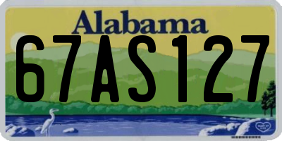 AL license plate 67AS127