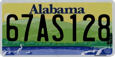 AL license plate 67AS128