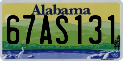 AL license plate 67AS131