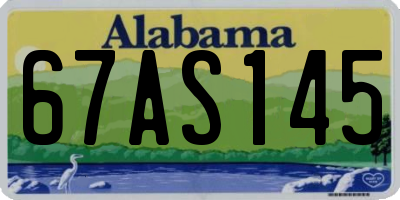 AL license plate 67AS145