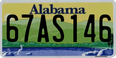 AL license plate 67AS146