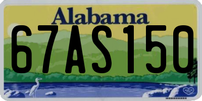 AL license plate 67AS150