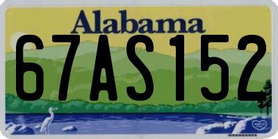 AL license plate 67AS152