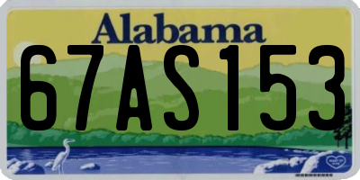 AL license plate 67AS153
