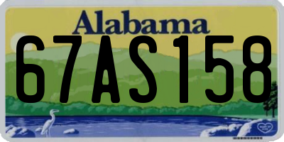 AL license plate 67AS158