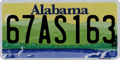 AL license plate 67AS163