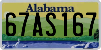 AL license plate 67AS167