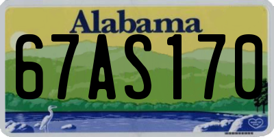 AL license plate 67AS170