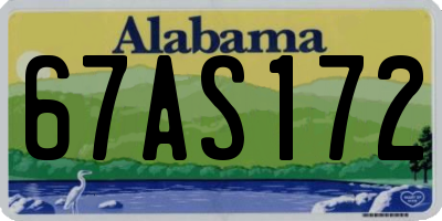 AL license plate 67AS172