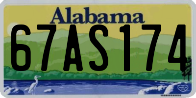 AL license plate 67AS174