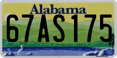 AL license plate 67AS175