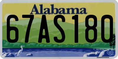 AL license plate 67AS180