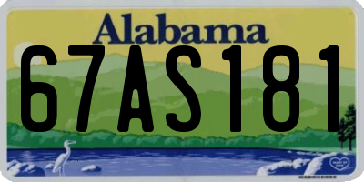 AL license plate 67AS181