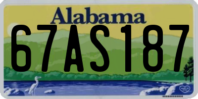 AL license plate 67AS187