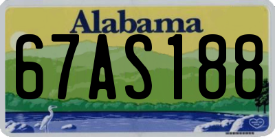 AL license plate 67AS188