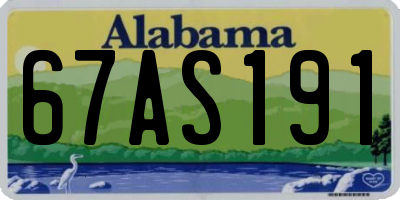 AL license plate 67AS191