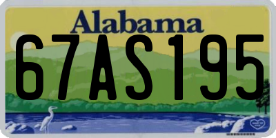 AL license plate 67AS195
