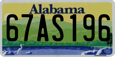 AL license plate 67AS196
