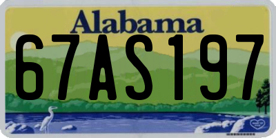 AL license plate 67AS197