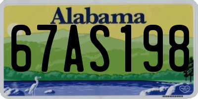 AL license plate 67AS198