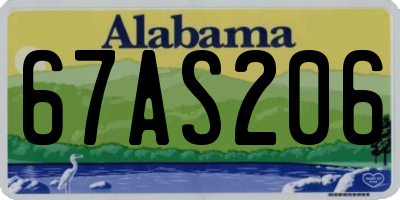 AL license plate 67AS206