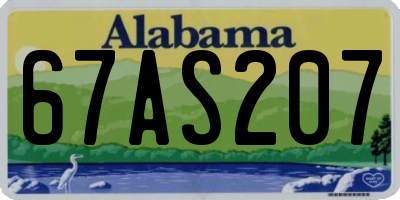 AL license plate 67AS207