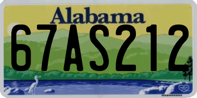 AL license plate 67AS212