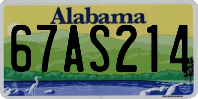 AL license plate 67AS214