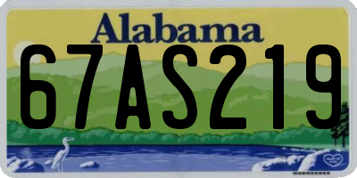 AL license plate 67AS219