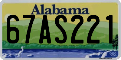 AL license plate 67AS221
