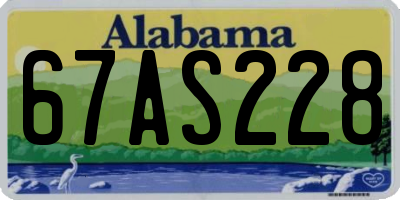 AL license plate 67AS228