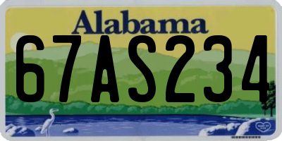 AL license plate 67AS234