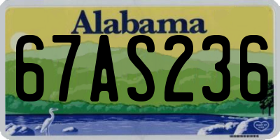 AL license plate 67AS236