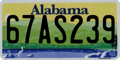 AL license plate 67AS239