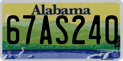 AL license plate 67AS240