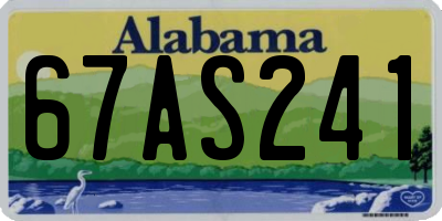 AL license plate 67AS241