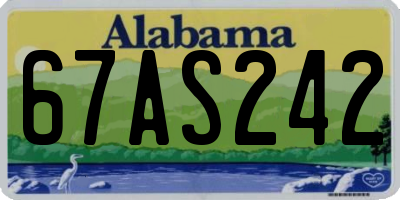 AL license plate 67AS242