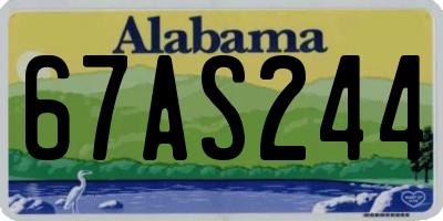 AL license plate 67AS244