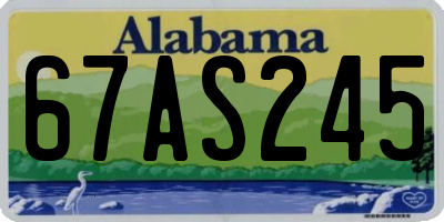 AL license plate 67AS245
