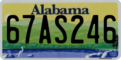 AL license plate 67AS246