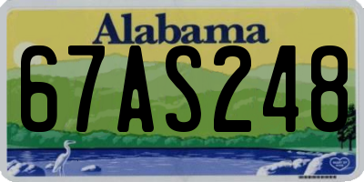 AL license plate 67AS248