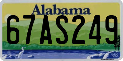 AL license plate 67AS249